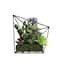 6.75" Green Artificial Succulent Arrangement in Diamond Metal Frame